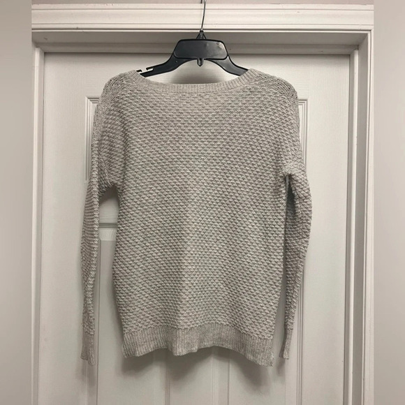 Madewell XXS Landmark Textured Sweater Crewneck Side Zipper Pullover Gray - Picture 6 of 6